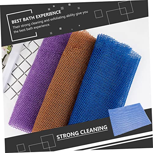 Homoyoyo 3 Stück Peeling Badetücher Stark Schäumend Doppelseitig Hautaktivierend Sanftes Körperpeeling für Familie Effektive und Massage Schnelltrocknend für Dusche und Bad von Homoyoyo