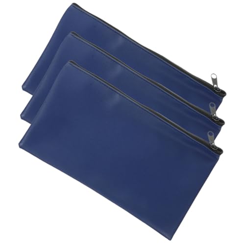 Homoyoyo 3 Stück Pu Leder Geldbeutel mit Reißverschluss Vielseitige Geldtaschen für Bargeld Schecks und Dokumente Handlich Tragbar für Büro Reisen und Alltag von Homoyoyo