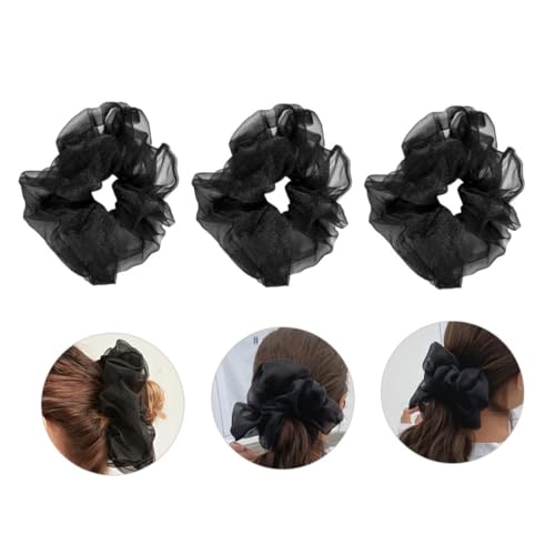 Homoyoyo 3 Stück Retro Haargummis für Mädchen Elastische Haarbänder für Pferdeschwanzhalter Stilvolle Haarschmuck für Alltag Sport und Reisen von Homoyoyo