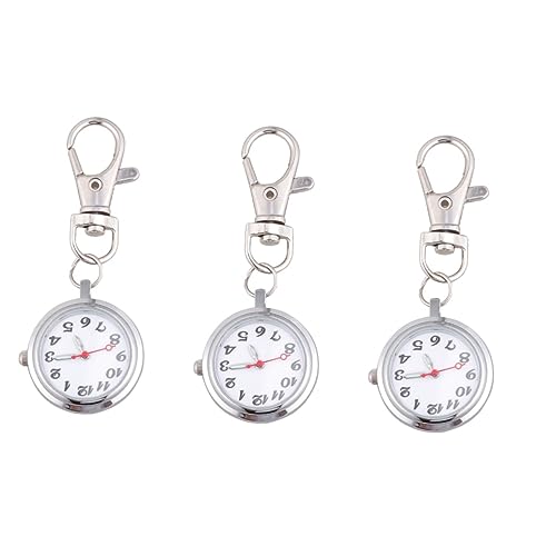 Homoyoyo 3St Schlüsselanhänger Geschenke Quarz Revers Uhr Digitale Taschenuhr Schlüsselbund Schlüsselringe Quarz-Taschenuhr Klassische Taschenuhr Jahrgang Anschauen Partei-Emblem Fall Kind von Homoyoyo