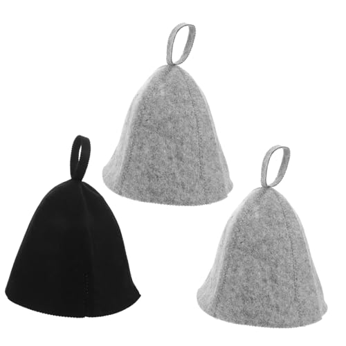 Homoyoyo 3 Stück Schnelltrocknender Weicher Bademütze für Sauna Dampfbad und Zuhause Haarabdeckung für Männer und Hitzebeständig und Saugfähig von Homoyoyo