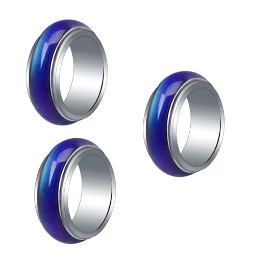 Homoyoyo 3 Stück Stimmungsring Farbwechsel Ring für Frauen Kreativer Emotion Ring Hochwertigem Temperaturabhängige Farbänderung Perfektes für Besondere Anlässe von Homoyoyo