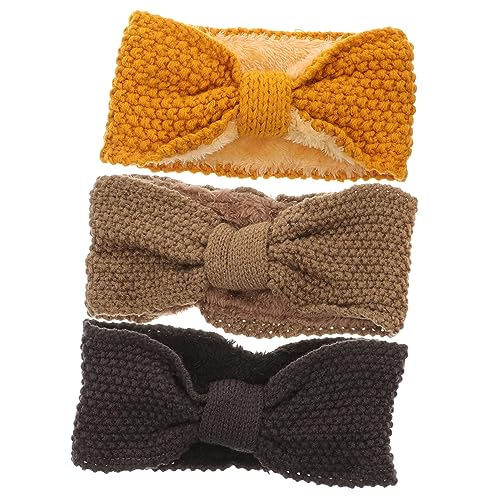 Homoyoyo 3 Stück Stirnbandanzug Stich Ohrenwärmer Stirnband für Damen flauschige Stirnbänder Ohrwärmer warme Ohrenschützer Ohrenwärmer Stirnband Damen Kunstfell von Homoyoyo