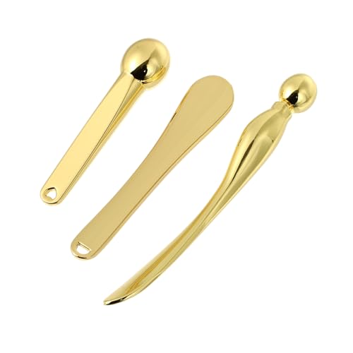 Homoyoyo 3 Stück Teiliges Augencreme Löffel und Massage Stick Gesichtspflege Spatel für Augencreme Aufnahme Reduzierung von Augenringen und Schwellungen Kompakt und Zufällige Farbe von Homoyoyo