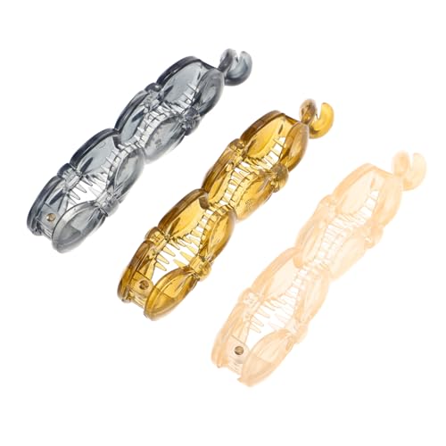 Homoyoyo 3 Stück Teiliges Bananen Haarspangen mit Schleifen Stylische Haar Clips für Pferdeschwanz und Dutt Haarschmuck für und Mädchen im Alltag Rutschfest und Komfortabel von Homoyoyo