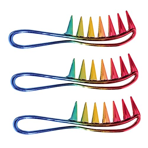 Homoyoyo 3 Stück Teiliges Breitzinkiger Haarkamm für Herren Professioneller Friseur Styling Kamm für Salon und Heimgebrauch Entwirrt und Schützt das Haar von Homoyoyo