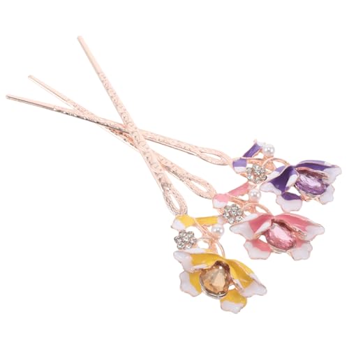 Homoyoyo 3 Stück Teiliges Chinesische Traditionelle Haarnadeln aus Metall Langlebige Kunstvoll Verzierte Hanfu Haarstäbe mit Blumenmotiv Leichte Haarschmuck Forken für Damen und Mädchen Homoyoyo 3 Stück Teiliges Chinesische Traditionelle Haarnadeln aus Metall Langlebige Kunstvoll Verzierte Hanfu Haarstäbe mit Blumenmotiv Leichte Haarschmuck Forken für Damen und Mädchen von Homoyoyo