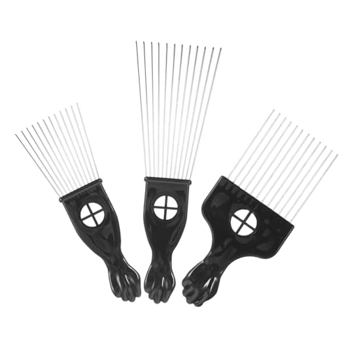 Homoyoyo 3 Stück Teiliges Doppelseitiger Metall Haarkamm mit Extra Weitem Zahn Rostfrei Flexibel zum Entwirren und Stylen für Männer und Frauen Geeignet für Dickes und Lockiges Haar von Homoyoyo