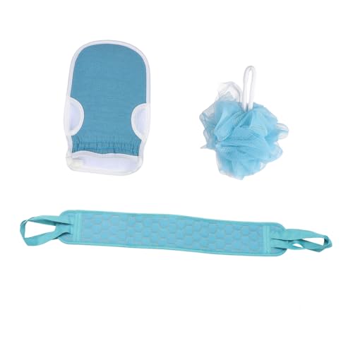 Homoyoyo 3 Stück Teiliges Duschhandtuch mit Extra Langen Bändern Peeling Rückenschrubber für Männer und Frauen Sanfte Körperreinigung Langlebig Wiederverwendbar für Tiefenwirksame von Homoyoyo