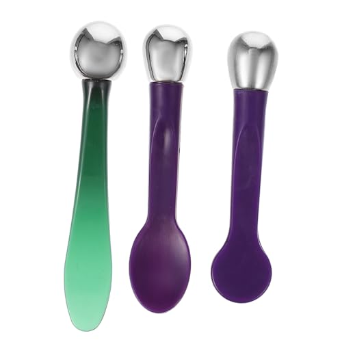 Homoyoyo 3 Stück Teiliges Gesicht und Augen Massage Löffel aus Ergonomisch Geformt zur Hautstraffung für Creme Maskenapplikation Kompakt und Langlebig für Zuhause und Beauty salons von Homoyoyo