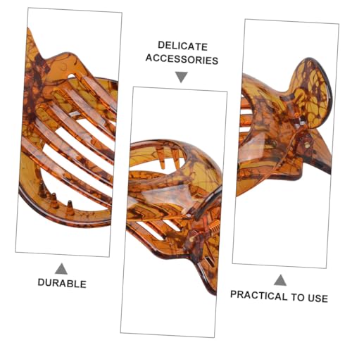 Homoyoyo 3 Stück Teiliges Haarklammer Langlebigem Harz Dekorative Rutschfeste Haarklammern für Damen Modische Runde Haarspangen mit Hohlmuster Geeignet für Alltag Party Hochzeit und von Homoyoyo