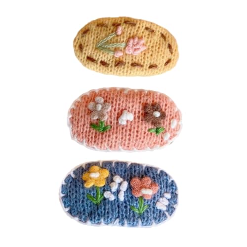 Homoyoyo 3 Stück Teiliges Handgefertigte Gestrickte Blumen Haarspangen aus Wolle Modische Haarklammern für Mädchen und Frauen Dekorativer Haarschmuck für Alltag und Besondere Anlässe Homoyoyo 3 Stück Teiliges Handgefertigte Gestrickte Blumen Haarspangen aus Wolle Modische Haarklammern für Mädchen und Frauen Dekorativer Haarschmuck für Alltag und Besondere Anlässe von Homoyoyo