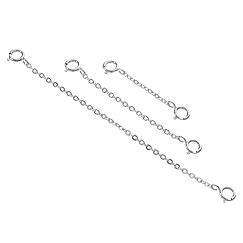 Homoyoyo 3 Stücke Halskettenverlängerungskette S925 Silber Selbstgemacht Armbandverlängerung Schmuckherstellung für Armbänder und Praktische Verlängerungskette von Homoyoyo