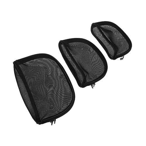 Homoyoyo 3 Stück Teiliges Kosmetiktasche aus Robustem Netzgarn Transparente Leichte Make Up Organizer Taschen in S Tragbare Beautycase Damen Kulturtasche für Reisen und Alltag von Homoyoyo