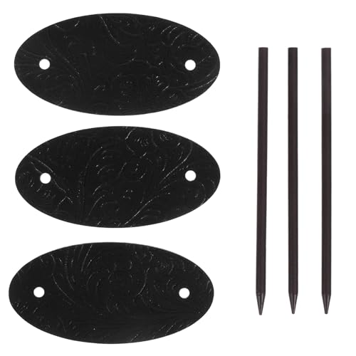 Homoyoyo 3 Stück Teiliges Leder Haarnadel mit Stab Eleganter Haarschmuck für Dutt zu Haaren Geeignet für Damen Vielseitiger Haarstab für Stilvolle Hochsteckfrisuren von Homoyoyo