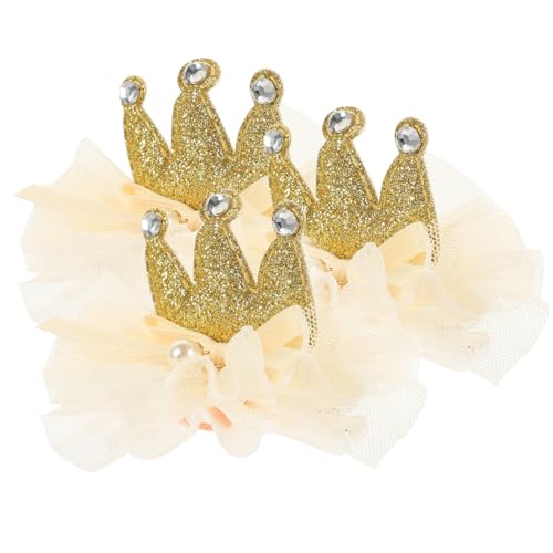 Homoyoyo 3 Stücke Mädchen Krone Haarnadel Haarspange Babykronen Haarschmuck für Geburtstagsfeiern Weihnachten Cosplay von Homoyoyo