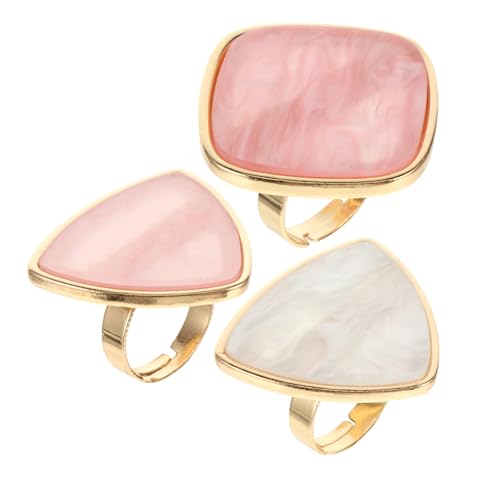 Homoyoyo 3 Stück Teiliges Nagelkunst Ring aus Resin Tragbare Nagellack Mischpalette und Nail Polish Tray Glatte Leicht zu Reinigende Makeup Paletten für Nageldesign Geeignet für Beauty von Homoyoyo