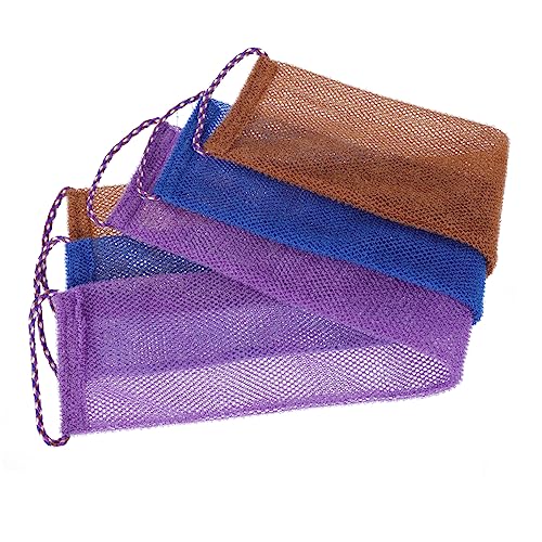 Homoyoyo 3 Stück Teiliges Peeling Badetuch mit Zugband Hautschonender Duschkörperreiniger Strapazierfähiges Haushalts Badetuch für Ganzkörperpflege Langlebig und Komfortabel von Homoyoyo