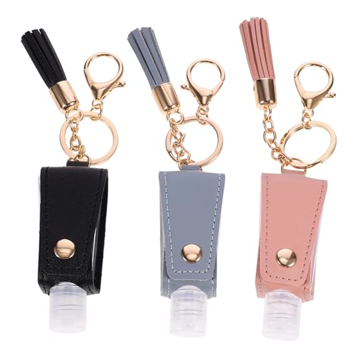Homoyoyo 3 Stück Teiliges Reise Flaschen Leer mit Schlüsselanhänger Tragbare Handflaschen für Lotion Shampoo Seife Geeignet für Damen und Herren Unterwegs von Homoyoyo