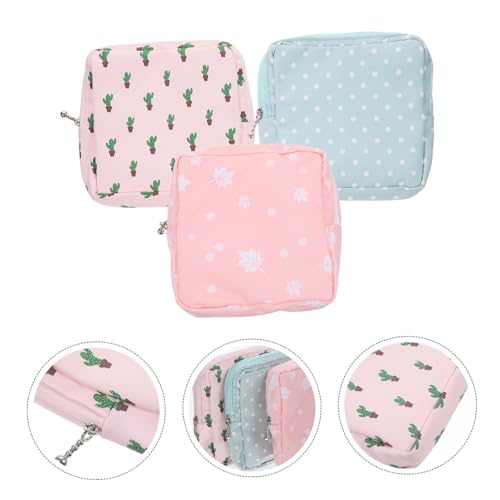 Homoyoyo 3 Stück Teiliges Sanitary Napkin Organizer Tasche für Damen Tragbare Aufbewahrungstasche für Binden Münzen und Kleine Gegenstände Vielseitig Verwendbar Kompakt und Praktisch mit von Homoyoyo