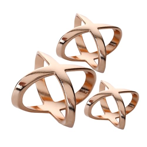 Homoyoyo 3 Stück Teiliges Schalring in Roségold Vielseitiger Seidenschal Clip Eleganter Schalclip für Damen Sicherer Halter für Schals Tücher und Kleidungsränder Einfache Handhabung von Homoyoyo