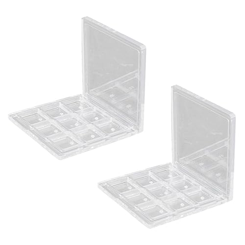 Homoyoyo 3 Stück Teiliges Transparentes Lidschatten Aufbewahrungsset Fächer Leerer Blush und Highlighter Container aus Robustem Material Tragbar für DIY Make Up für Reisen und Tägliche von Homoyoyo