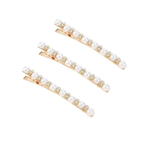 Homoyoyo 3 Stück Teiliges Vintage Perlen Haarspangen mit Strass Haarklammern für Damen und Mädchen Kreative Haarschmuck Accessoires Sicherer für Verschiedene Frisuren von Homoyoyo