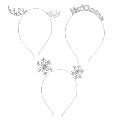 Homoyoyo 3 Stück Teiliges Weihnachts Stirnband Damen mit Funkelndem Strass Bequemes Party Haarband für Festtags Cosplay und Alltag Stilvolles Kopfaccessoire für Weihnachtsfeiern und von Homoyoyo