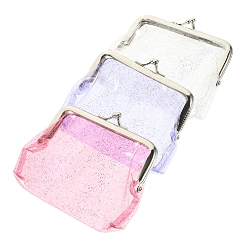 Homoyoyo 3stücke Transparente Geldbörse Für Damen Mädchen Mit Münzfach Klein Geldbeutel Für Persönliche Kleinigkeiten Für Geld Halsketten Armbänder von Homoyoyo
