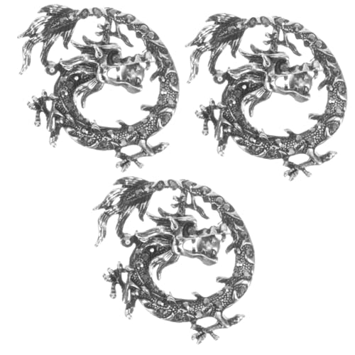 Homoyoyo 3 Stück Vintage Drachen Brosche für Herren Extravaganter Anstecker im Chinesischen Drachen Design Dekorieren von Anzügen Schals von Homoyoyo