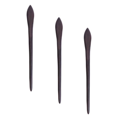 Homoyoyo 3 Stück Vintage Haarstab Teilig aus Schwarzem Leichter Langlebiger Holz Haarschmuck im Retro Stil für Damen und Mädchen Geeignet für Partys Alltag Verschiedene Haartypen und von Homoyoyo