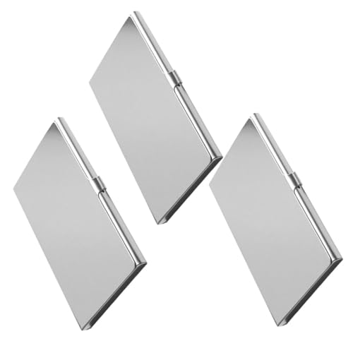Homoyoyo 3 Stück Visitenkartenetui Teiliges Schlankes Business Kartenetui mit Elegantem Design Leichter Metallkartenhalter für Männer und Frauen Praktischer Organizer für Reisen und Alltag von Homoyoyo
