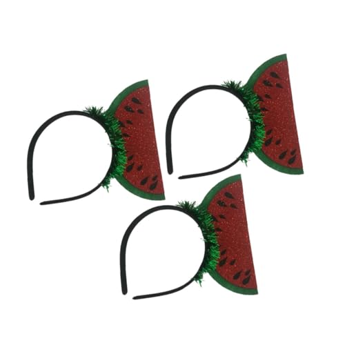 Homoyoyo 3 Stück Wassermelonen Stirnband Teiliges Leichtes Damen Haaraccessoire Party Haarreif Lustiges Tropisches Design für Festliche Anlässe Cosplay Dekoration von Homoyoyo