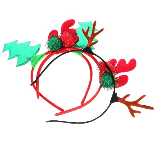 Homoyoyo 3 Stück Weihnachtsbaumgeweihstirnband frohe weihnachten stirnbänder Weihnachtsstirnbänder Weihnachtshaarzubehör Geweihstirnbänder für Damen Kopfbedeckungszubehör Plastik von Homoyoyo