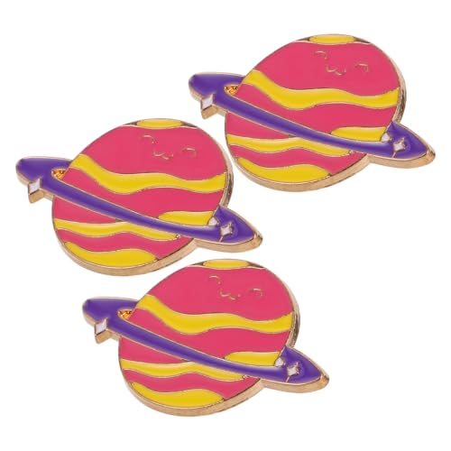 Homoyoyo 3stücke Teiliges Niedlicher Planet-anstecknadeln Für Mädchen Als Dekoration Für Rucksäcke Und Jacken - Für Partys Und Schüler von Homoyoyo