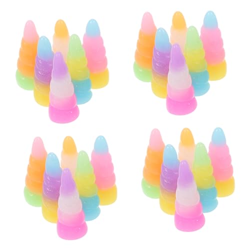 Homoyoyo 30stücke Einhorn-spiralhorn-haarspangen Aus Kunstharz Für Mädchen DIY-Haarschmuck Zum Basteln Für Geburtstagsfeiern Und Verkleidungen von Homoyoyo