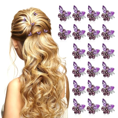 Homoyoyo 30 Stück Kleiner Schmetterlings Haarclips Strass Haarspangen für Mädchen Deko für Frisuren Homoyoyo 30 Stück Kleiner Schmetterlings Haarclips Strass Haarspangen für Mädchen Deko für Frisuren von Homoyoyo