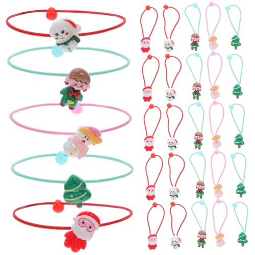 Homoyoyo 30stücke Bunte Haargummis Für Mädchen Elastische Haarbänder Für Kleine Mädchen Haarseile Für Süße Haargummis Für Alltag Und Weihnachten von Homoyoyo