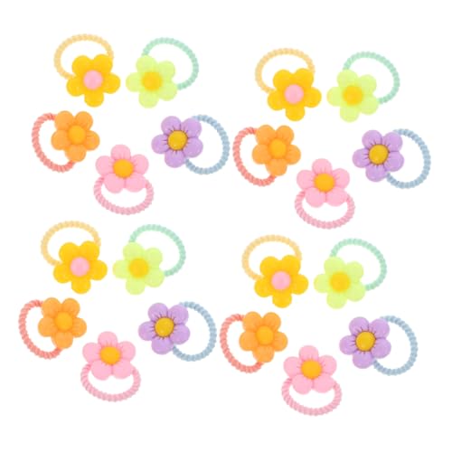Homoyoyo 30 Stück Teiliges Haargummi für Mädchen Elastische Kleine Blumen Haargummis Leichte Ponytail Halter Dehnbar und Schonend für Zartes Haar Modischer Haarschmuck für Alltag und von Homoyoyo