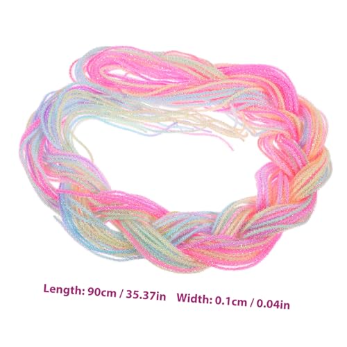 Homoyoyo 30 Stück Teiliges Haarwickelschnur aus Weichem Faden Wiederverwendbare Bunte Haarbänder mit Farbverlauf Strapazierfähige Zopfschnüre für Süße Flechtfrisuren und Dreadlocks von Homoyoyo