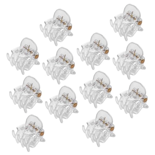 Homoyoyo 30 Stück Teiliges Kleine Haarklammern aus Transparentem Kunststoff Süße Rutschfeste Haarkrallen für Mädchen und Junge Mädchen Vielseitige Haarspangen zum Styling und Fixieren von Homoyoyo