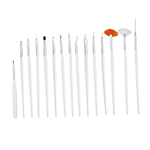 Homoyoyo 30 Stück Teiliges Set für Nageldesign und Tortendekoration Malpinsel Dotting Werkzeuge und Zeichenstifte für Kreative DIY Projekte Weiß von Homoyoyo