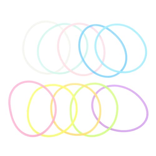 Homoyoyo 30 Stück Teiliges Silikonarmband Feine Flexible und Elastische Nachtleuchtende Silikonbänder Multifunktional als Haarband und Armband für Mädchen Farbige Mischung Weich und von Homoyoyo