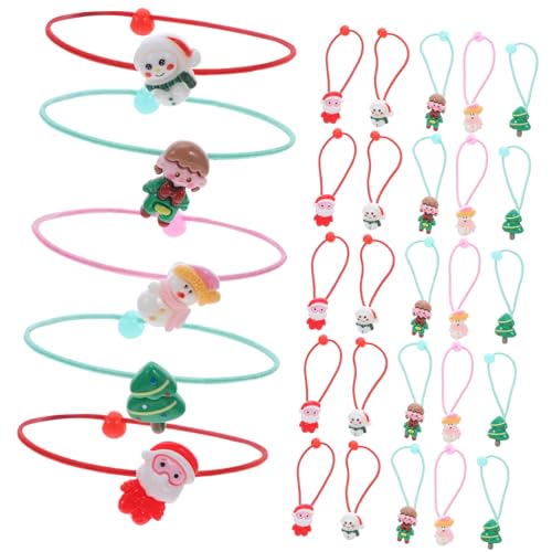 Homoyoyo 30stücke Elastische Haarseile Für Weihnachten Bunte Haargummis Für Junge Mädchen Pferdeschwanzhalter Mit Beschädigungsschutz Für Weihnachtsfeier Und Alltägliche Frisuren von Homoyoyo