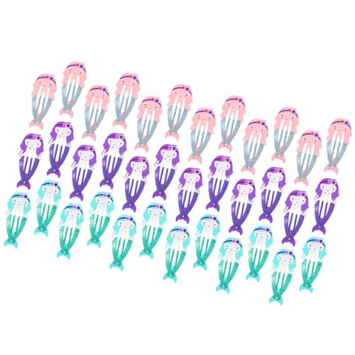 Homoyoyo 36stücke Meerjungfrauen-haarspangen Aus Metall Für Mädchen Und Junge Mädchen Mit Druckknöpfen Für Geburtstagsfeiern Meerjungfrauen-mottopartys Und Festivals von Homoyoyo