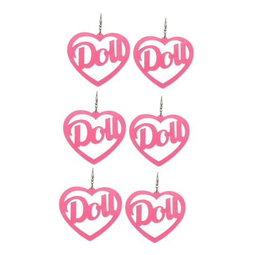 Homoyoyo 3Paare Herzförmige Ohrringe Für Damen Dangle Ohrschmuck Verarbeitung Hautfreundliche Materialien Stilvolles Design von Homoyoyo