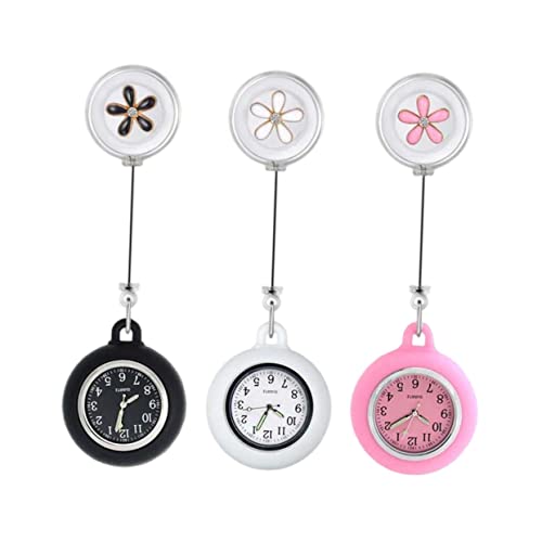 Homoyoyo 3stücke Hängende Taschenuhr Für Krankenschwester Arzt Broschenuhr Digitaldruck Klare Lesbarkeit Glatte Oberfläche Leicht Anzuwendendes Accessoire Geschenkidee Für von Homoyoyo