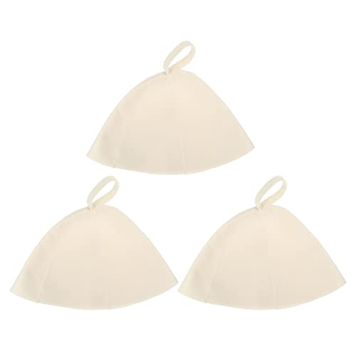 Homoyoyo 3Stücke Filz Sauna Hut Verdickte Atmungsaktive Saunamütze für Damen Leichte Kopfbedeckung zum Schutz vor Hitze Wiederverwendbar für Lange Haare von Homoyoyo