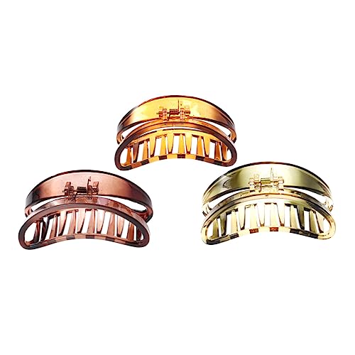 Homoyoyo 3 Stück Damen Haarklammern Rutschfeste Clip Haarspangen Kunststoff Haarschmuck Für Dickes Und Dünnes Haar 9,5cm in Hellbraun Und Braun Für Mädchen Und Frauen von Homoyoyo
