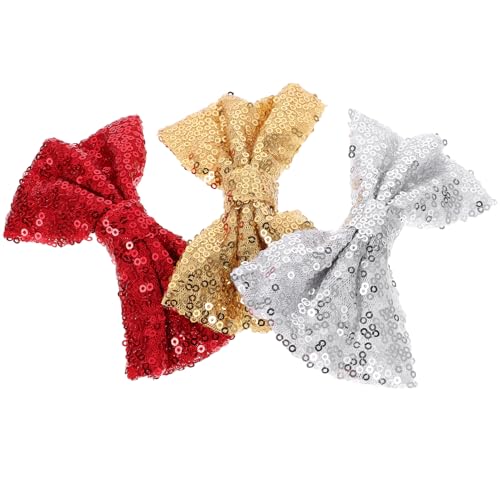 Homoyoyo 3stücke Pailletten Haarschmuck Für Mädchen Haarschleifen Mit Pailletten Haar Clips Glitzernde Bögen Für Junge Mädchen Party Accessoires Für Kleine von Homoyoyo